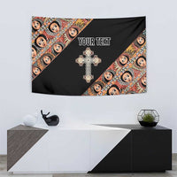 Personalized Ethiopian Orthodox Church Angel Tapestry Black Color