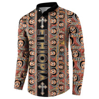 Personalized Ethiopian Tewahedo Angel Orthodox Button Sweatshirt Black Color