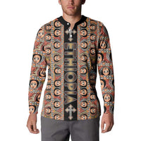 Personalized Ethiopian Tewahedo Angel Orthodox Button Sweatshirt Black Color