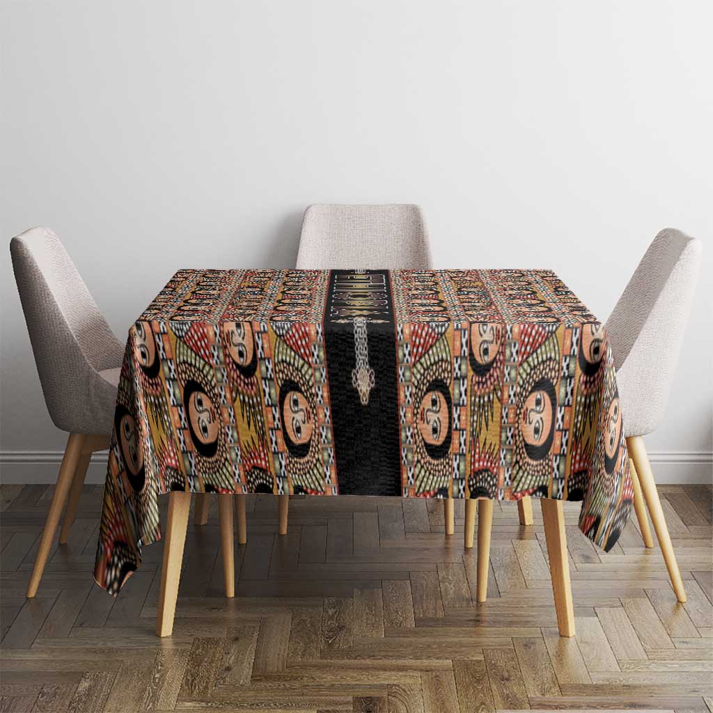 Ethiopian Tewahedo Angel Orthodox Tablecloth Black Color