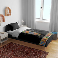 Ethiopia Saba Kemis Bedding Set Habesha Style Black Color