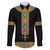 Ethiopia Saba Kemis Family Matching Off The Shoulder Long Sleeve Dress and Hawaiian Shirt Habesha Style Black Color