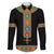 Ethiopia Saba Kemis Family Matching Off Shoulder Maxi Dress and Hawaiian Shirt Habesha Style Black Color