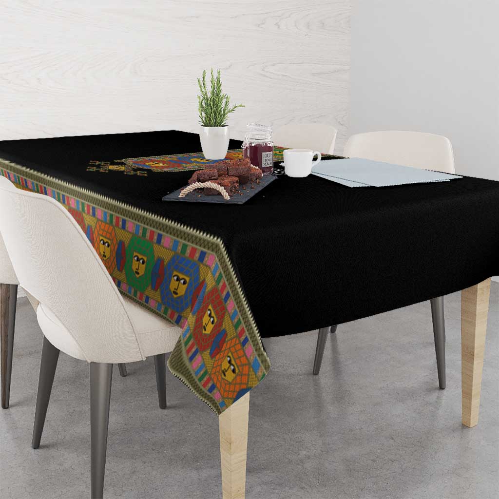 Ethiopia Saba Kemis Tablecloth Habesha Style Black Color