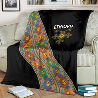 Ethiopia Saba Kemis Blanket Sash Style Black Color