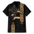 Ethiopia Saba Kemis Family Matching Off Shoulder Maxi Dress and Hawaiian Shirt Ethiopian Cross Lion Of Judah Black Color
