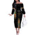 Ethiopia Saba Kemis Off The Shoulder Long Sleeve Dress Ethiopian Cross Lion Of Judah Black Color