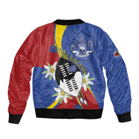 Eswatini Bomber Jacket Nguni Shield Edelweiss Flower