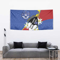 Eswatini Tapestry Nguni Shield Edelweiss Flower