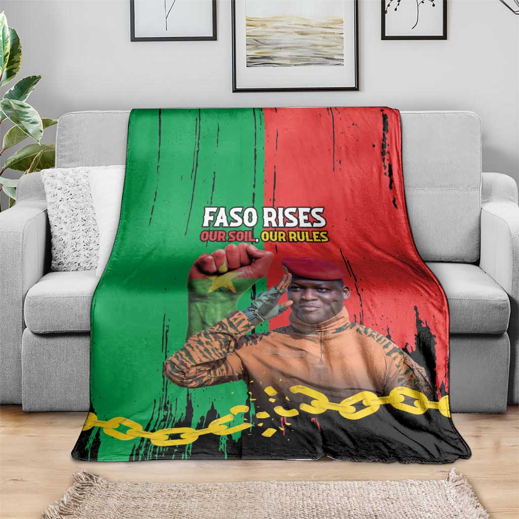 Ibrahim Traore Blanket Faso Rises Our Soil Our Rules