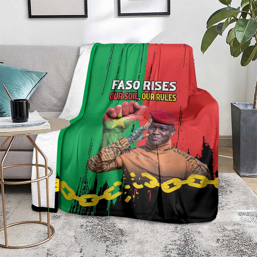 Ibrahim Traore Blanket Faso Rises Our Soil Our Rules