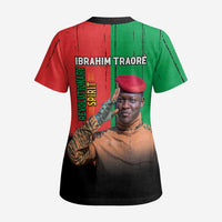 Ibrahim Traore Scrub Top Faso Rises Our Soil Our Rules - Wonder Print Shop