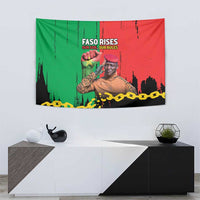 Ibrahim Traore Tapestry Faso Rises Our Soil Our Rules