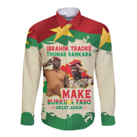 Long-sleeve button shirt with front multicolor graphic print on cream base