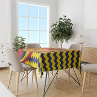 Chad Independence Day Tablecloth Coat Of Arms Gerbera Daisy