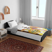 Happy Eritrea New Year Bedding Set Adey Abeba Flower With Habesha Tilet Pattern - Wonder Print Shop