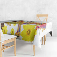 Happy Eritrea New Year Tablecloth Adey Abeba Flower With Habesha Tilet Pattern - Wonder Print Shop