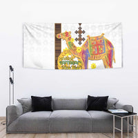 Happy Eritrea New Year Tapestry Adey Abeba Flower With Habesha Tilet Pattern - Wonder Print Shop