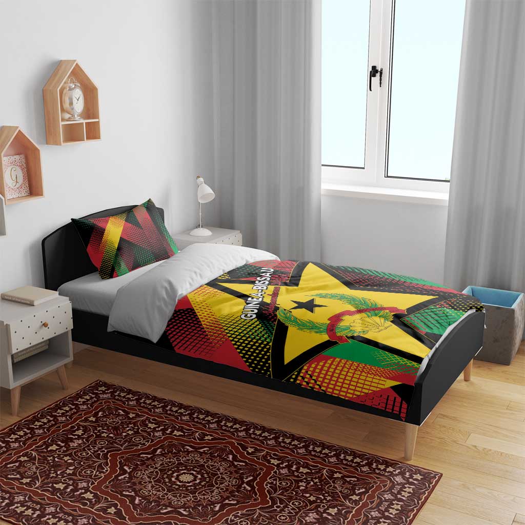 Guinea-Bissau Independence Day Bedding Set Coat Of Arms With Map - Wonder Print Shop
