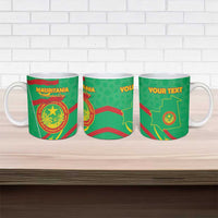 Personalized Mauritania Independence Day Ceramic Mug Coat Of Arms With Map - Wonder Print Shop