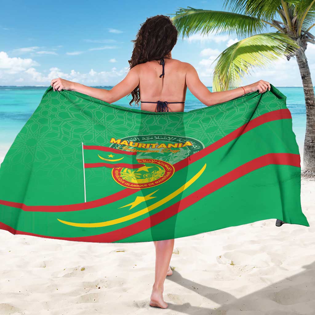 Mauritania Independence Day Sarong Coat Of Arms With Map - Wonder Print Shop
