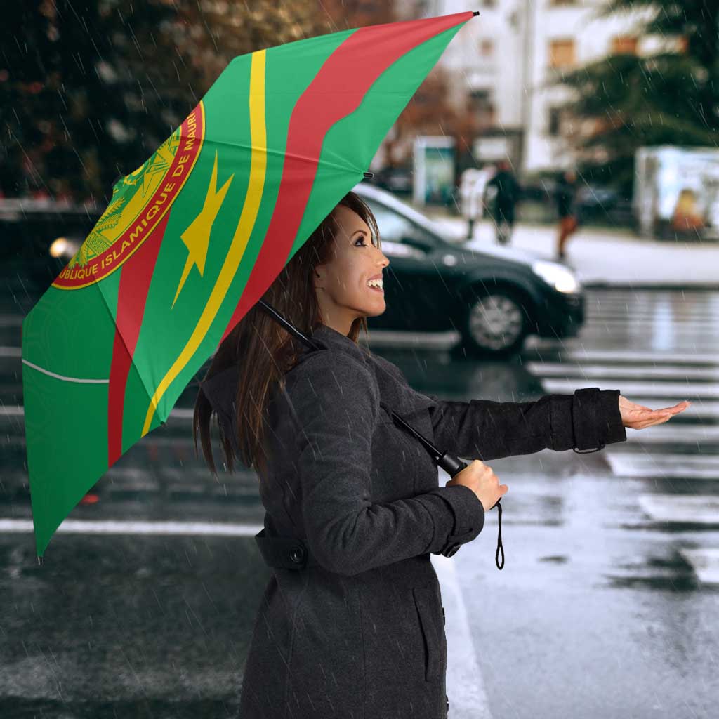 Mauritania Independence Day Umbrella Coat Of Arms With Map - Wonder Print Shop
