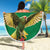 Custom Dominica Football Beach Blanket Sisserou Parrot Green Color - Wonder Print Shop