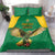 Custom Dominica Football Bedding Set Sisserou Parrot Green Color - Wonder Print Shop