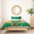 Custom Dominica Football Bedding Set Sisserou Parrot Green Color - Wonder Print Shop