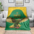 Custom Dominica Football Blanket Sisserou Parrot Green Color