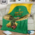 Custom Dominica Football Blanket Sisserou Parrot Green Color