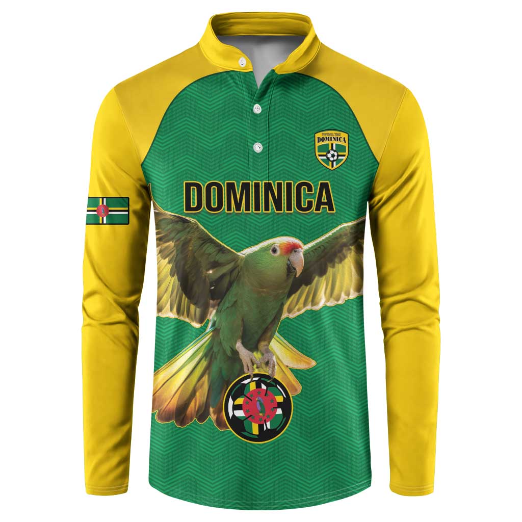 Custom Dominica Football Button Sweatshirt Sisserou Parrot Green Color - Wonder Print Shop