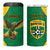 Custom Dominica Football 4 in 1 Can Cooler Tumbler Sisserou Parrot Green Color - Wonder Print Shop