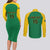 Custom Dominica Football Couples Matching Long Sleeve Bodycon Dress and Long Sleeve Button Shirt Sisserou Parrot Green Color - Wonder Print Shop