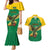 Custom Dominica Football Couples Matching Mermaid Dress and Hawaiian Shirt Sisserou Parrot Green Color - Wonder Print Shop