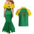 Custom Dominica Football Couples Matching Mermaid Dress and Hawaiian Shirt Sisserou Parrot Green Color - Wonder Print Shop