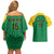 Custom Dominica Football Couples Matching Off Shoulder Short Dress and Hawaiian Shirt Sisserou Parrot Green Color - Wonder Print Shop