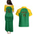 Custom Dominica Football Couples Matching Puletasi and Hawaiian Shirt Sisserou Parrot Green Color - Wonder Print Shop