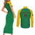 Custom Dominica Football Couples Matching Short Sleeve Bodycon Dress and Long Sleeve Button Shirt Sisserou Parrot Green Color - Wonder Print Shop