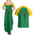 Custom Dominica Football Couples Matching Summer Maxi Dress and Hawaiian Shirt Sisserou Parrot Green Color - Wonder Print Shop