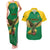 Custom Dominica Football Couples Matching Tank Maxi Dress and Hawaiian Shirt Sisserou Parrot Green Color - Wonder Print Shop