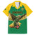 Custom Dominica Football Family Matching Long Sleeve Bodycon Dress and Hawaiian Shirt Sisserou Parrot Green Color - Wonder Print Shop