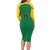 Custom Dominica Football Family Matching Long Sleeve Bodycon Dress and Hawaiian Shirt Sisserou Parrot Green Color - Wonder Print Shop