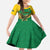 Custom Dominica Football Family Matching Mermaid Dress and Hawaiian Shirt Sisserou Parrot Green Color - Wonder Print Shop