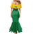 Custom Dominica Football Family Matching Mermaid Dress and Hawaiian Shirt Sisserou Parrot Green Color - Wonder Print Shop