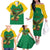 Custom Dominica Football Family Matching Off The Shoulder Long Sleeve Dress and Hawaiian Shirt Sisserou Parrot Green Color - Wonder Print Shop