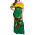 Custom Dominica Football Family Matching Off Shoulder Maxi Dress and Hawaiian Shirt Sisserou Parrot Green Color - Wonder Print Shop