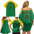 Custom Dominica Football Family Matching Off Shoulder Short Dress and Hawaiian Shirt Sisserou Parrot Green Color - Wonder Print Shop