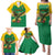 Custom Dominica Football Family Matching Puletasi and Hawaiian Shirt Sisserou Parrot Green Color - Wonder Print Shop