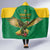 Custom Dominica Football Hooded Blanket Sisserou Parrot Green Color